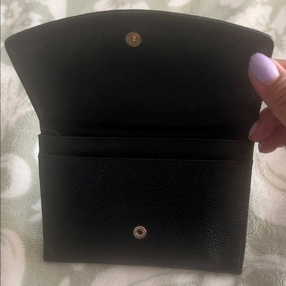 Chanel Black Leather Wallet with Gold Accent - Picture 2 of 5